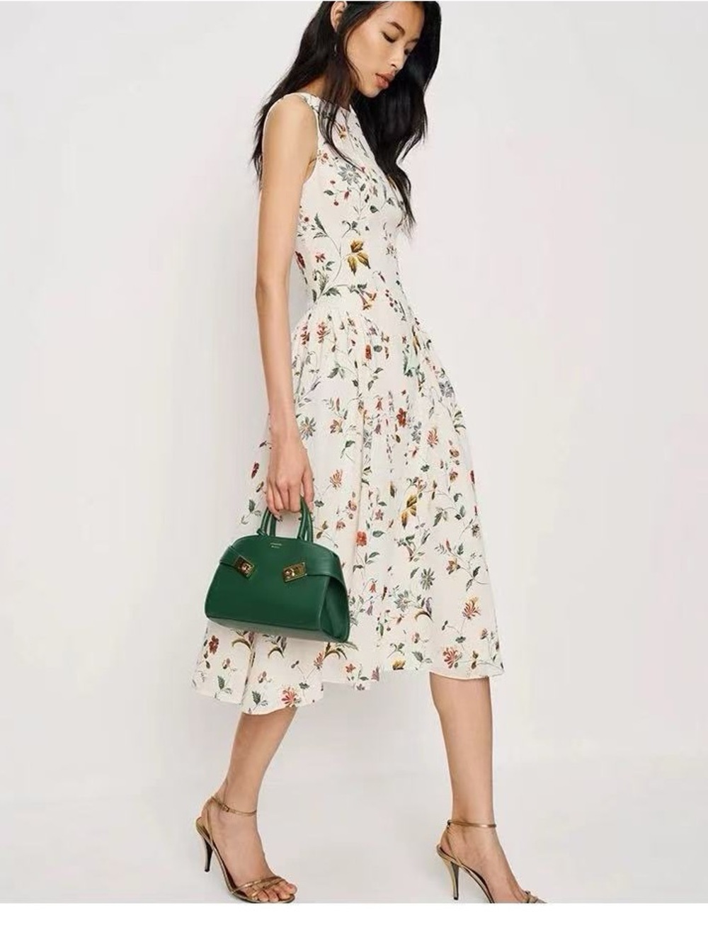 NWT Reformation Anelis Floral Midi Dress - Picture 3 of 13